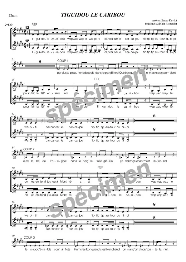 Tiguidou le caribou (chant)