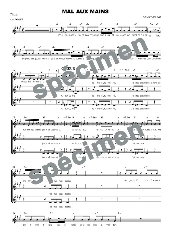 Mal ô mains (chant)