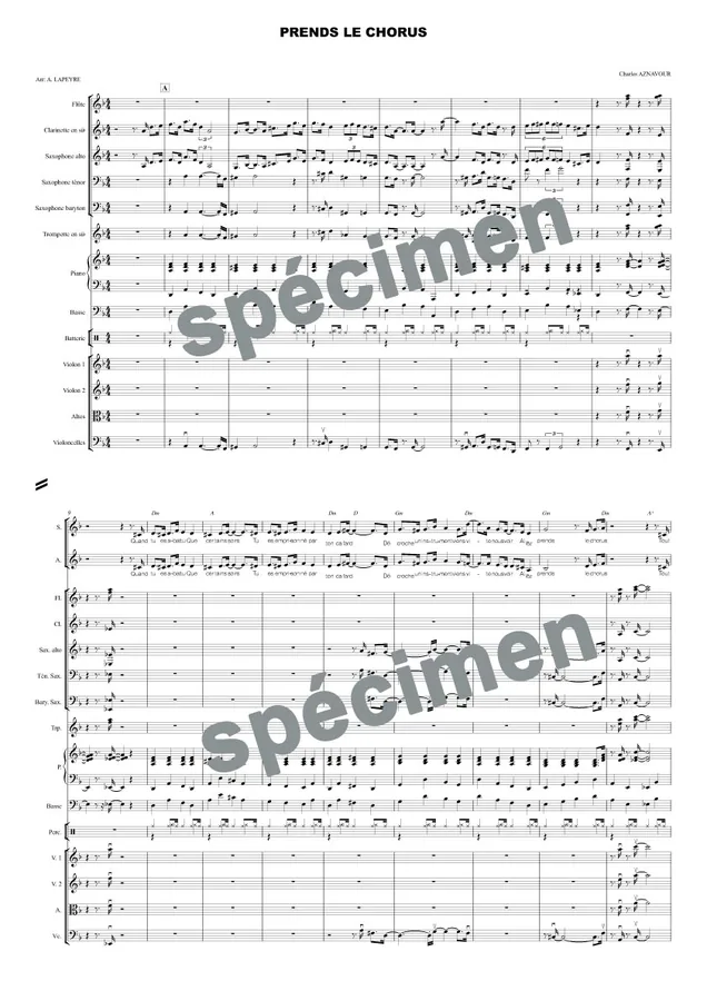 Prends le chorus (orchestre et chant)