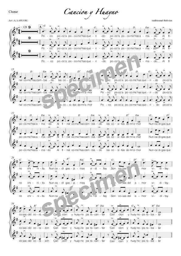 Cancion y hayno (chant)