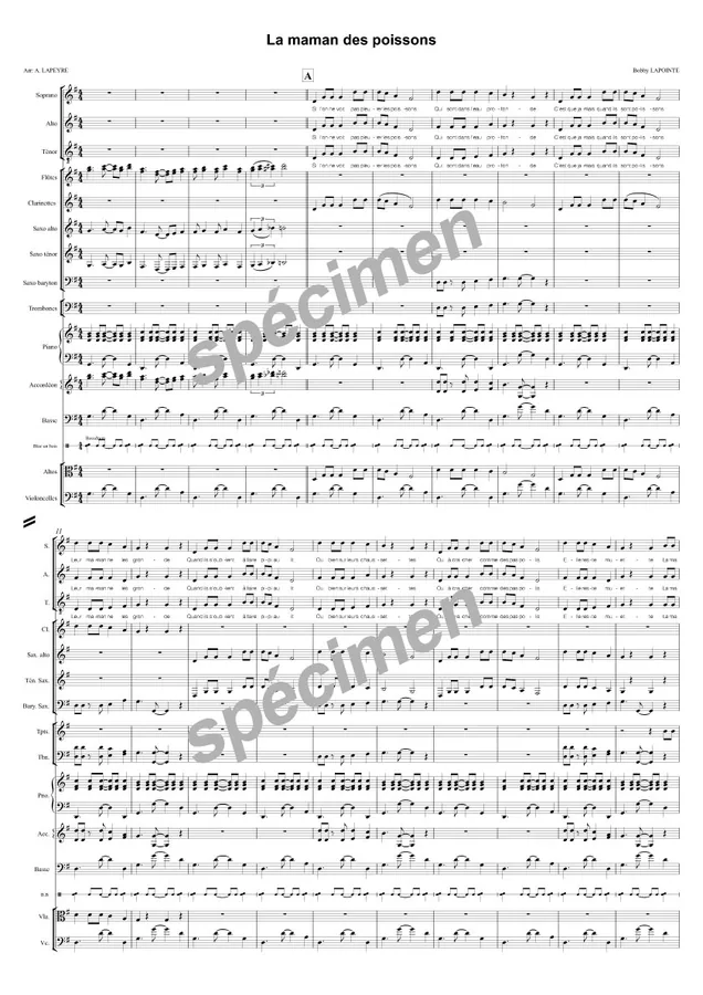 La maman des poissons (chant et orchestre)