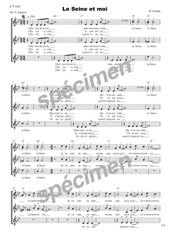 La Seine et moi (chant)