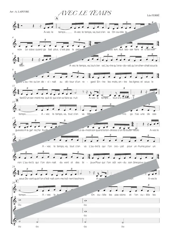 Avec le temps (chant)