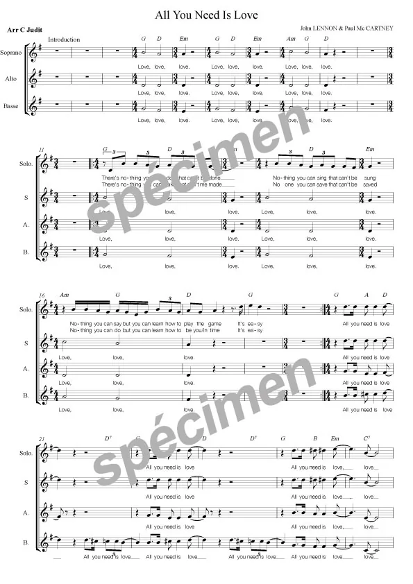 All you need is love (chant)