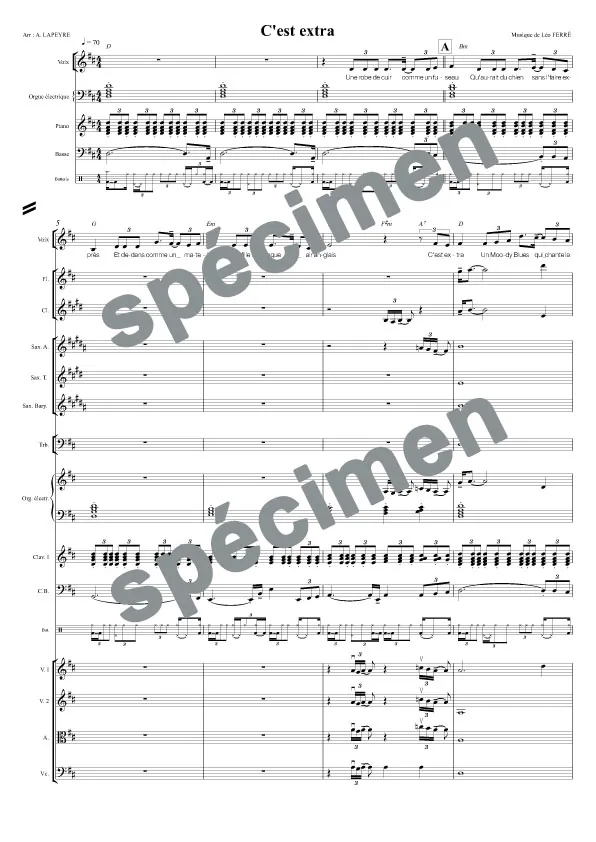 C’est extra (orchestre et chant)
