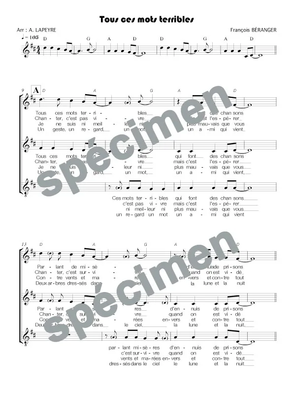 Tous ces mots terribles (chant)