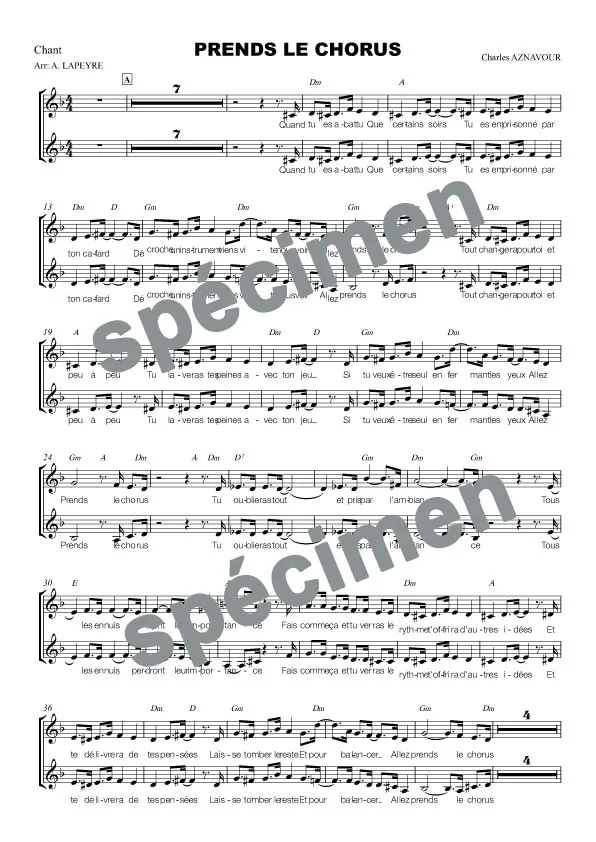 Prends le chorus (chant)