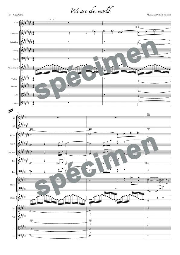 We are the world (orchestre et chant)