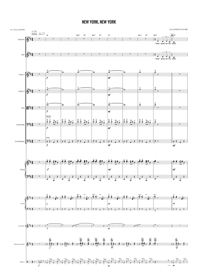 New-York New-York (orchestre et chant) 2