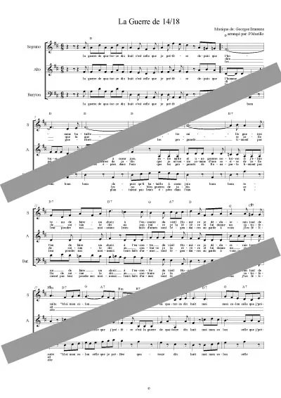 La guerre de 14/18 (chant)