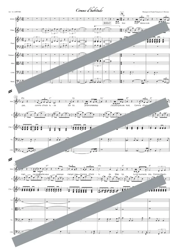 Comme d’habitude (orchestre et chant)