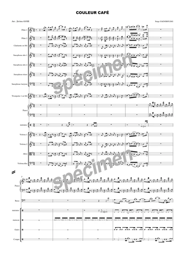 Couleur café (chant et orchestre)