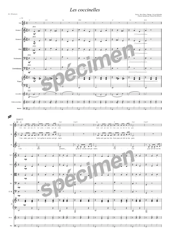Les coccinelles (chant et orchestre)