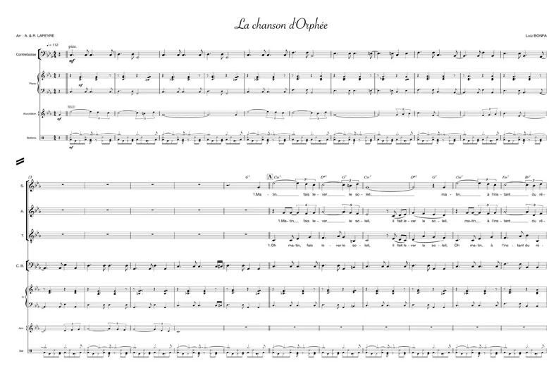 La chanson d’Orphée (chant+orchestre)