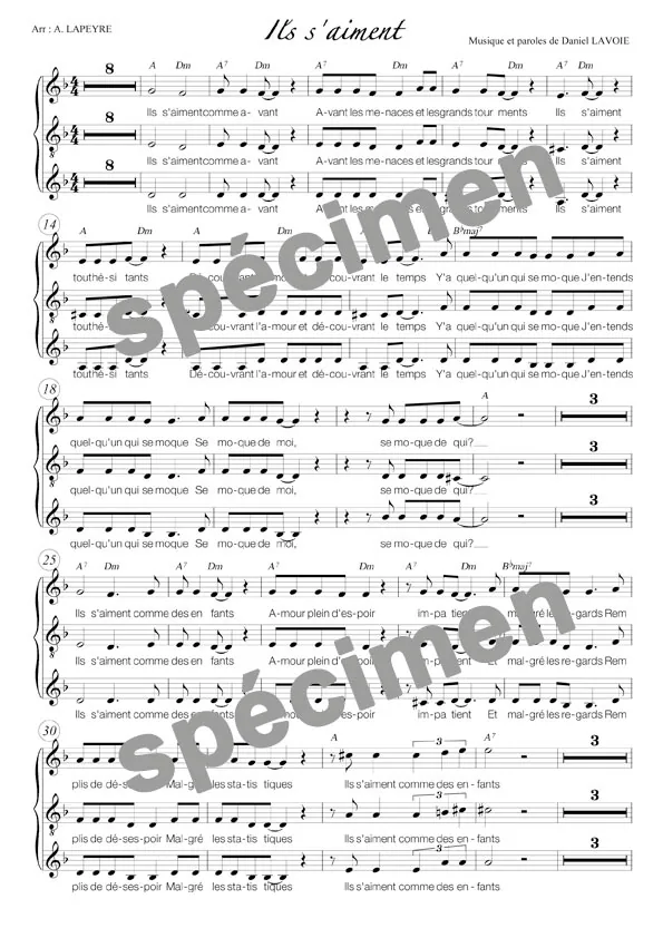 Ils s’aiment (chant)