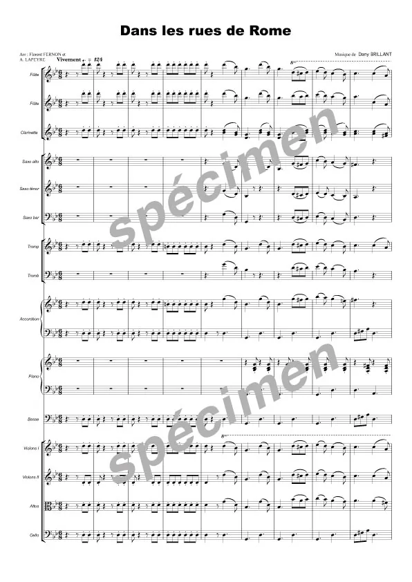 Dans les rues de Rome (chant et orchestre)