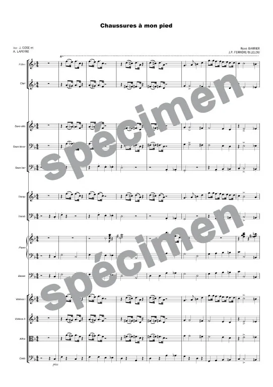 Chaussure à mon pied (orchestre et chant)