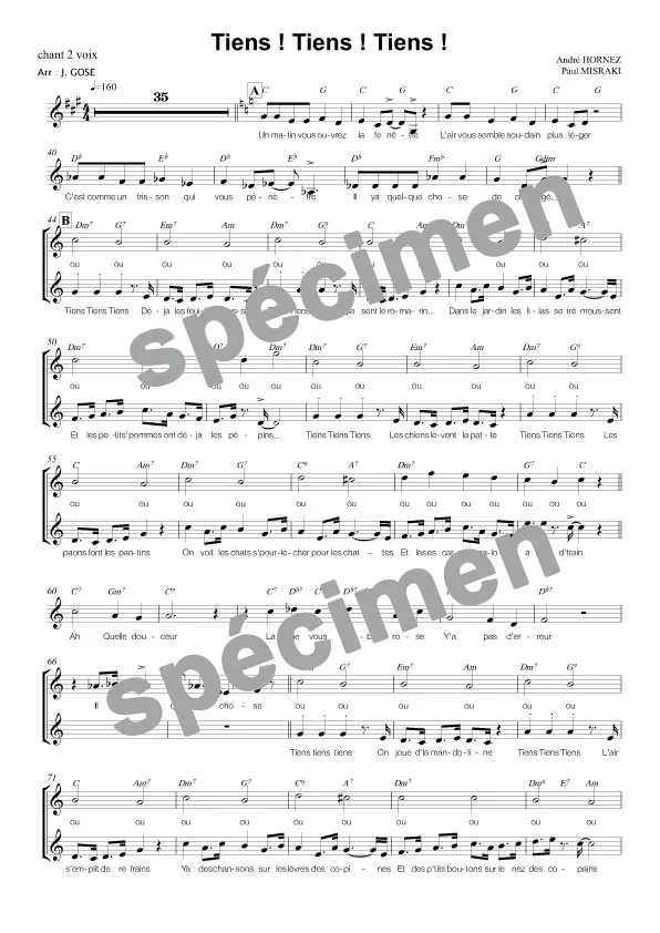 Tiens tiens tiens (chant)