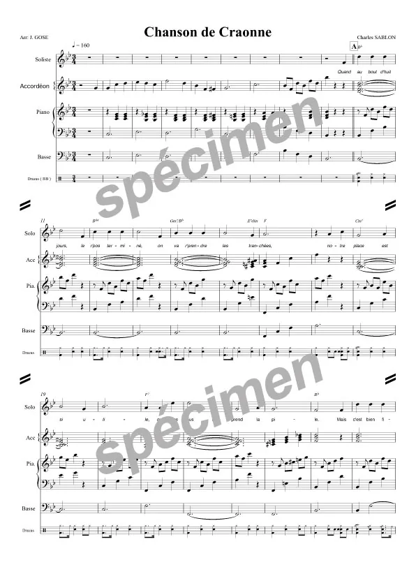 La chanson de Craonne (chant et orchestre)