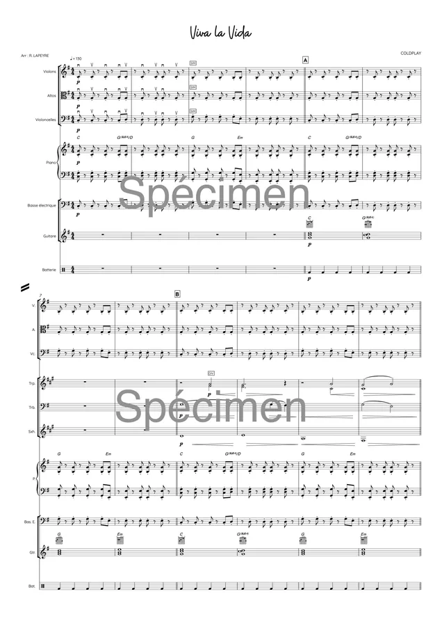 Viva la vida de Coldplay(orchestre)
