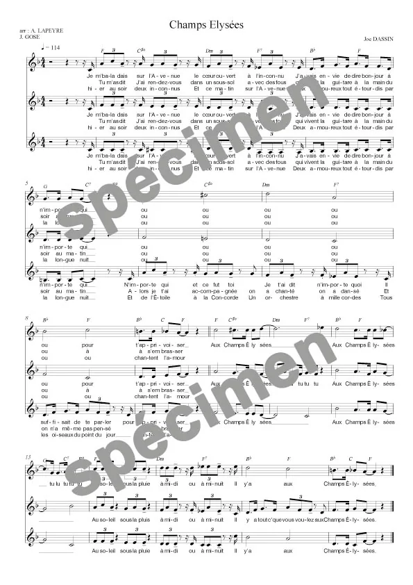 Les Champs Élysées (chant)