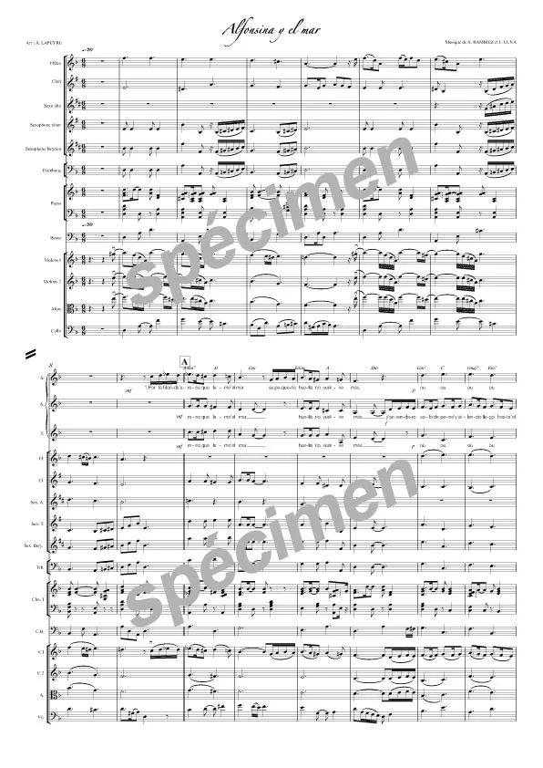 Alfonsina y el mar (chant et orchestre)