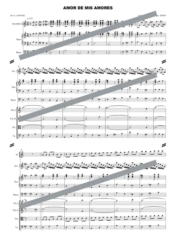Amor de mis amores (orchestre et chant)