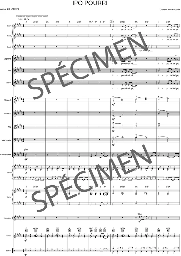 IPO POURRI (orchestre et chant)