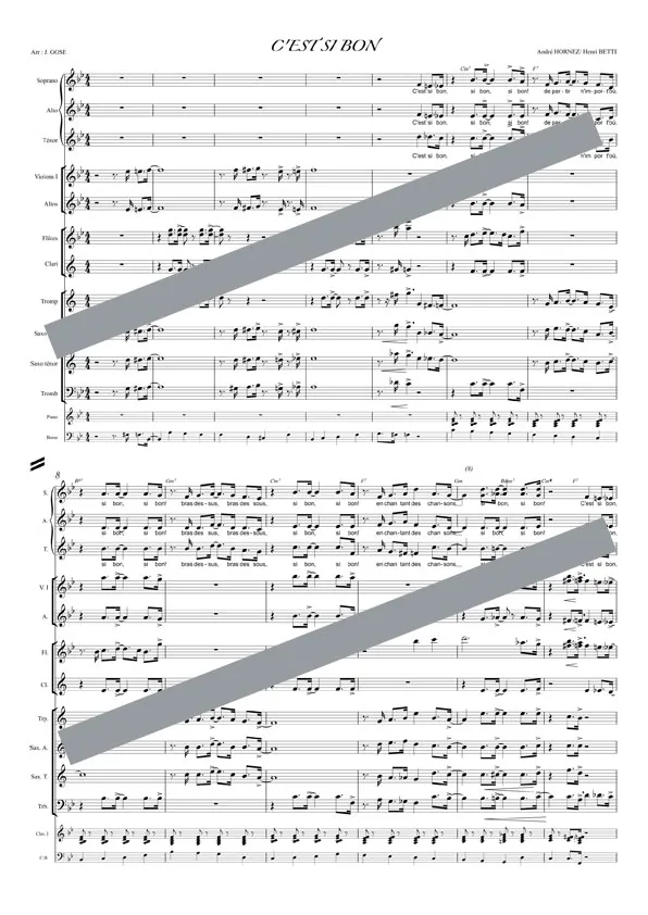 C’est si bon (orchestre et chant)