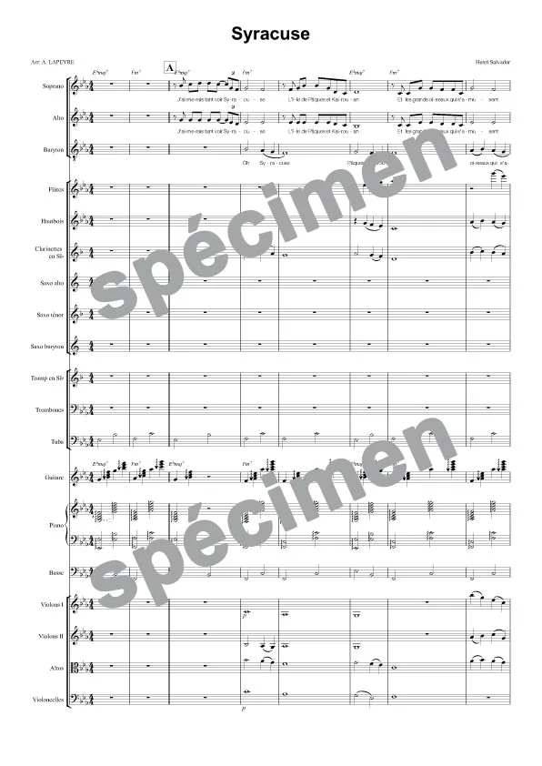 Syracuse (orchestre et chant)