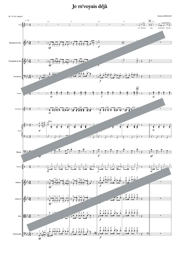 Je m’voyais déjà (orchestre et chant)