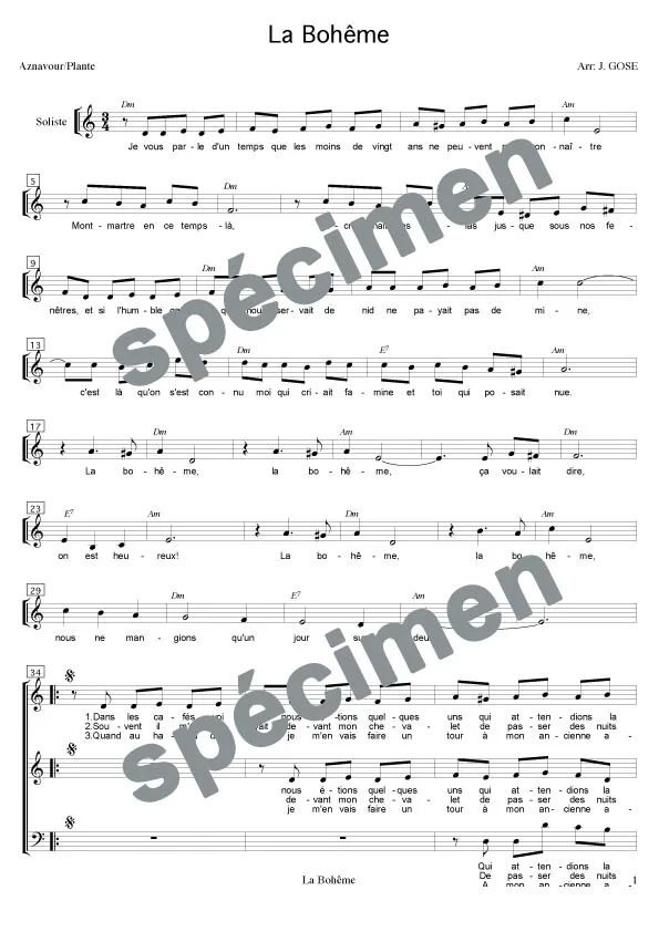 La bohème (chant)