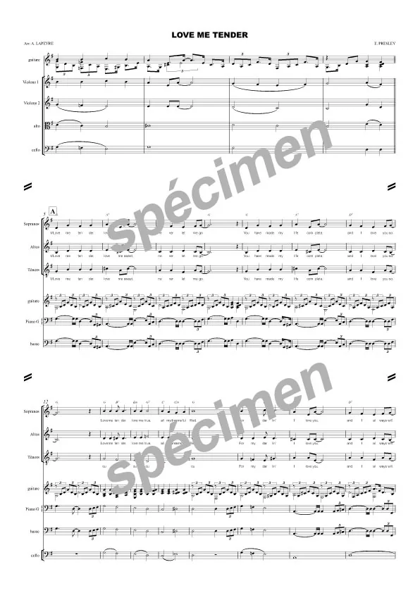 Love me tender (chant et orchestre)