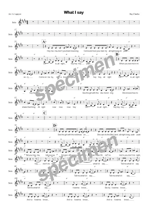 What I say (chant)