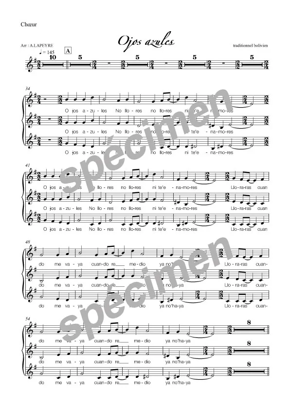 Ojos azules (chant)