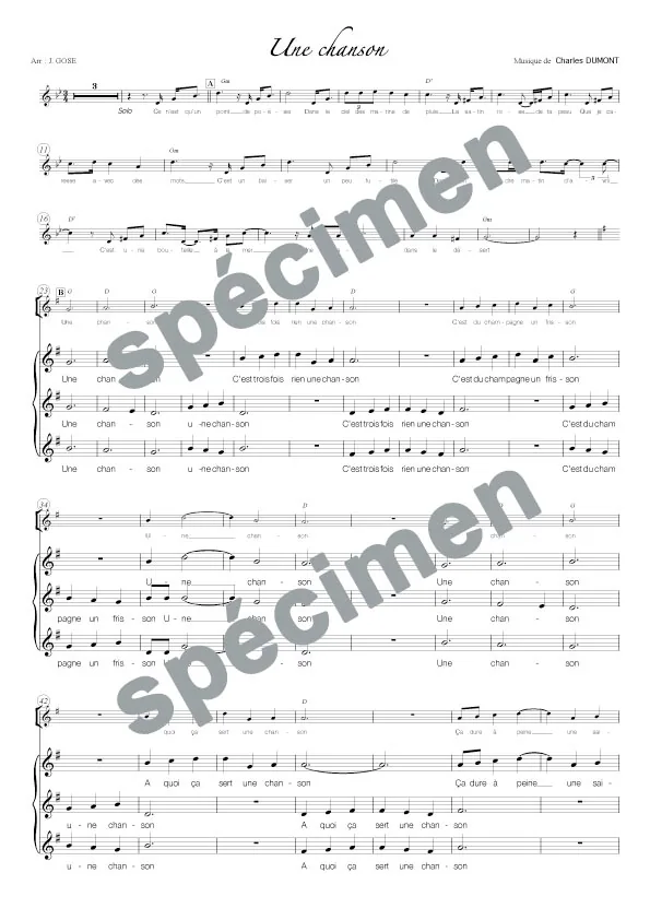 Une chanson (chant)