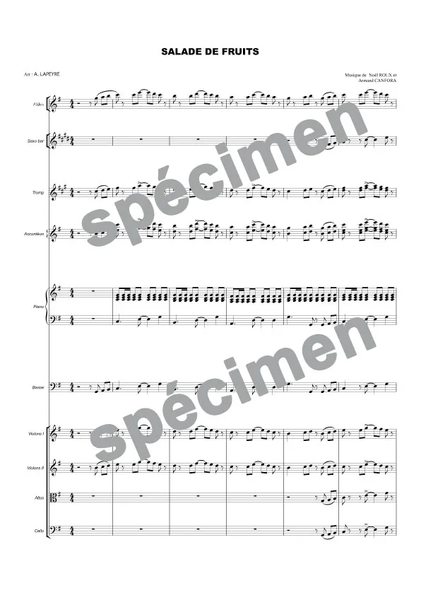 Salade de fruits (orchestre et chant)