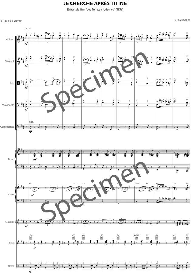 Je cherche après Titine 2 (chant et orchestre)