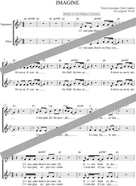 Imagine (chant 2v)