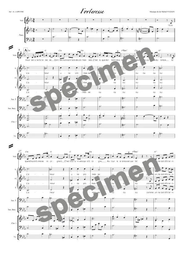 Forteresse (orchestre et chant)