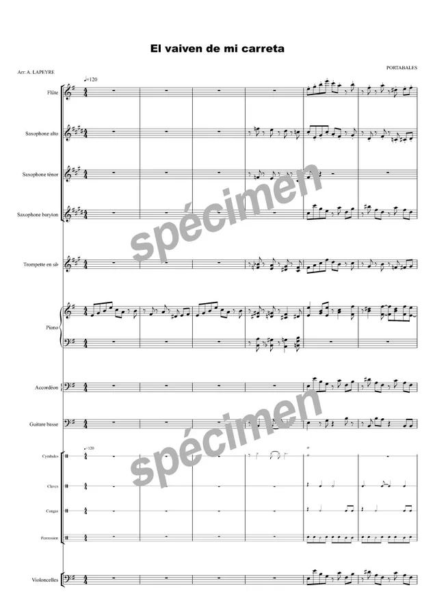 Al vaiven de mi carreta (chant et orchestre)