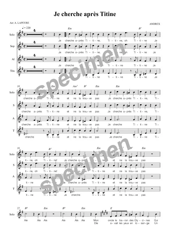 Je cherche après Titine (chant)