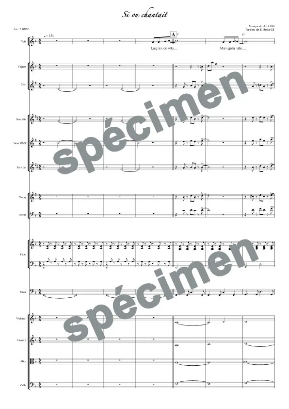 Si on chantait (orchestre et chant)