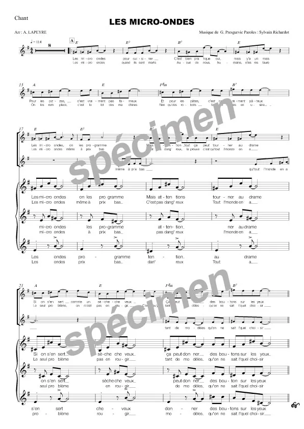 Les micro-ondes (chant)