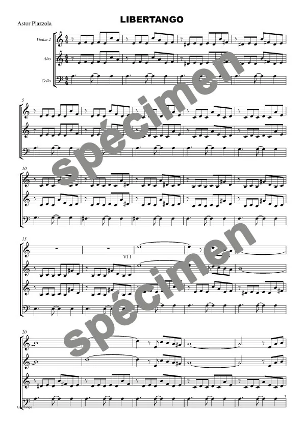 Libertango de PIAZZOLLA (quatuor à cordes)