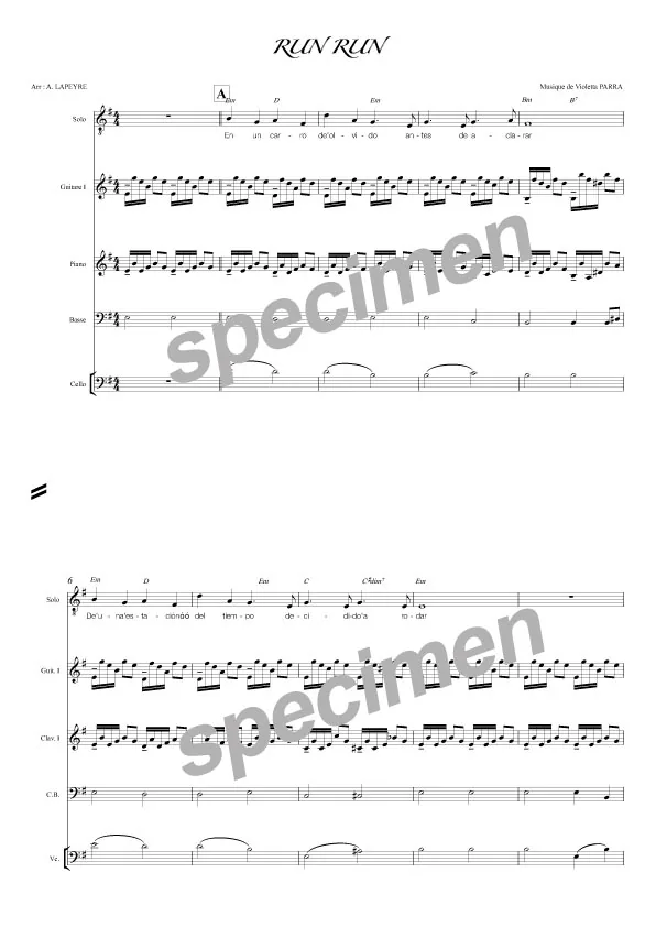 Run run se fue pa’l norte (chant et orchestre)