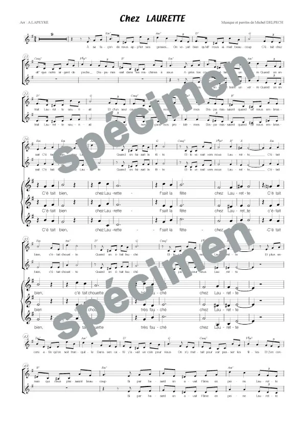 Chez Laurette (chant)