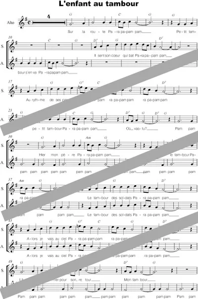 L’enfant au tambour (chant 2v)