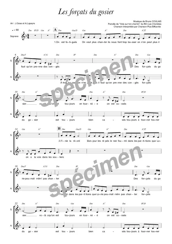 Les forçats du gosier (chant)