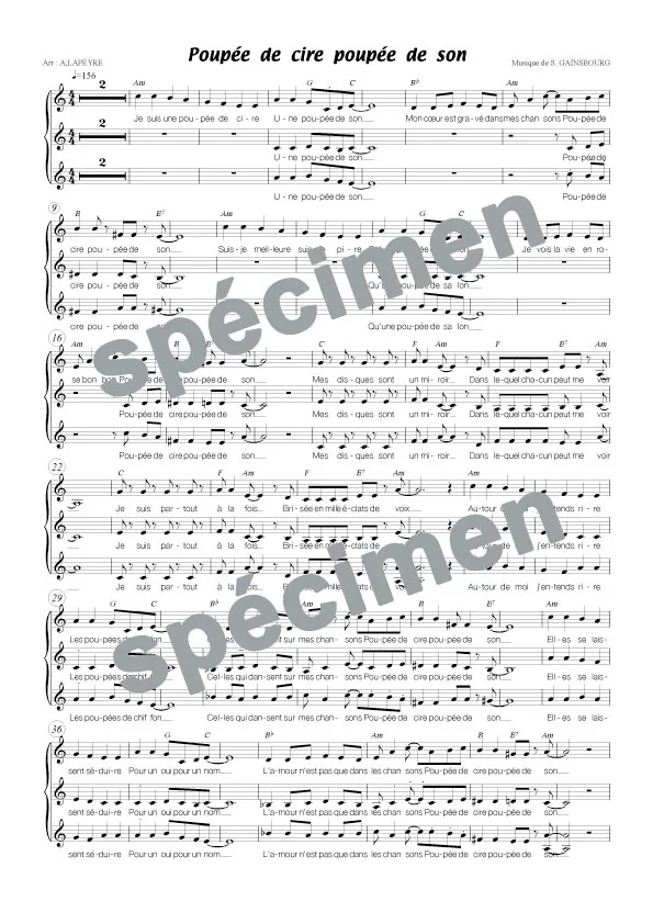 Poupée de cire poupée de son (chant)